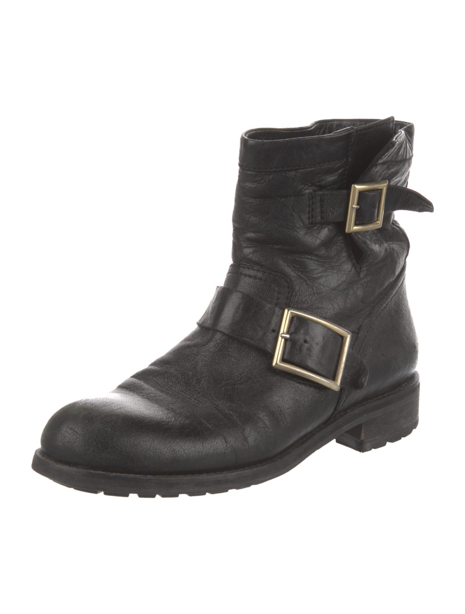 Jimmy Choo Leather Moto Boots