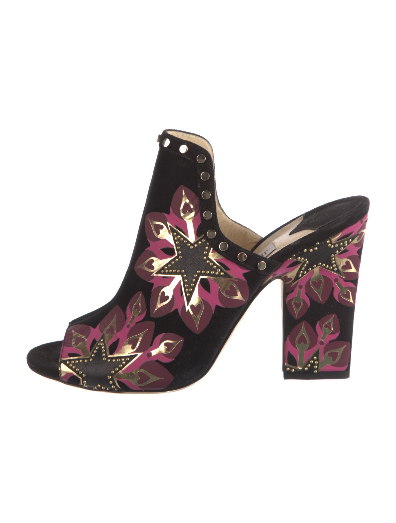 Jimmy Choo Suede Printed Sandals