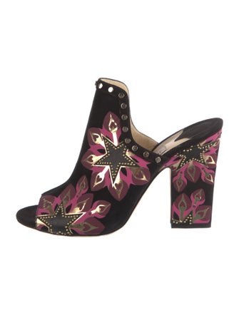 Jimmy Choo Suede Printed Sandals
