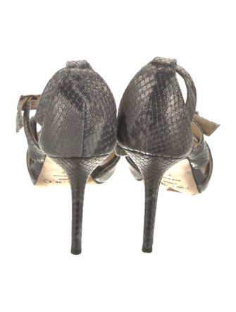 Jimmy Choo Leather Cutout Accent Sandals