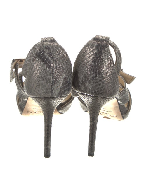 Jimmy Choo Leather Cutout Accent Sandals