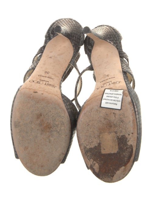 Jimmy Choo Leather Cutout Accent Sandals