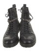 Jimmy Choo Leather Crystal Embellishments Combat Boots