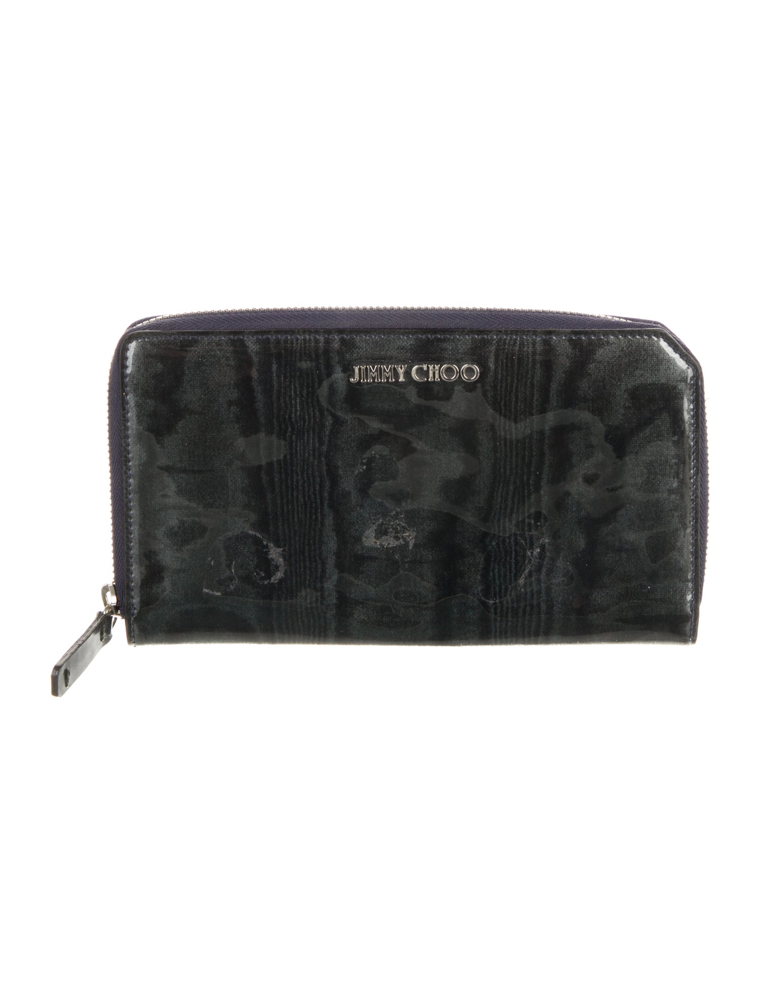 Jimmy Choo Patent Leather Printed Continental Wallet