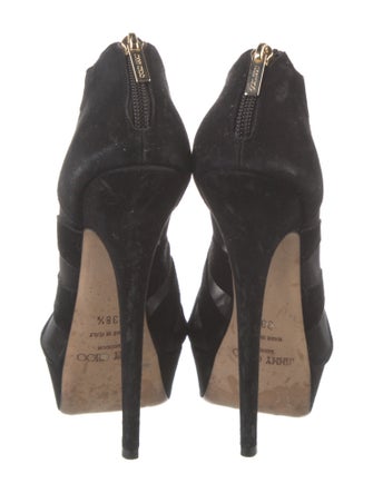 Jimmy Choo Suede Mesh Accents Pumps