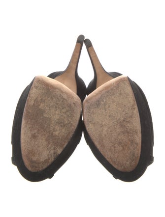 Jimmy Choo Suede Mesh Accents Pumps