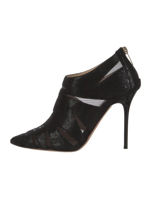 Jimmy Choo Suede Mesh Accents Boots