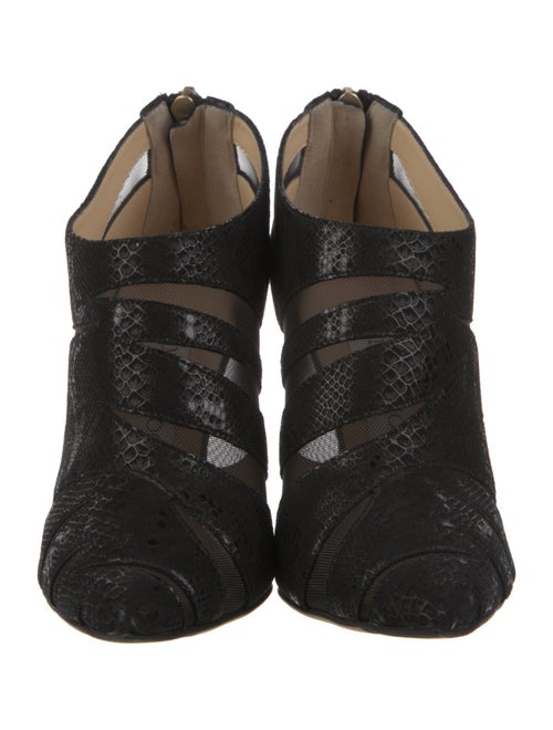 Jimmy Choo Suede Mesh Accents Boots