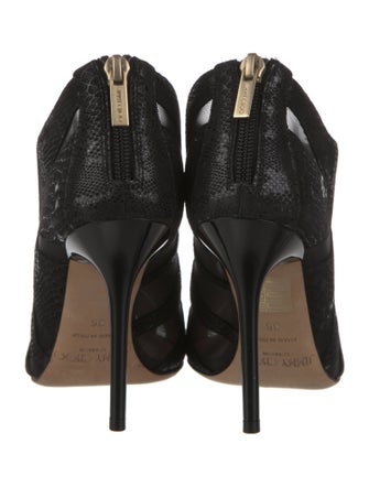 Jimmy Choo Suede Mesh Accents Boots