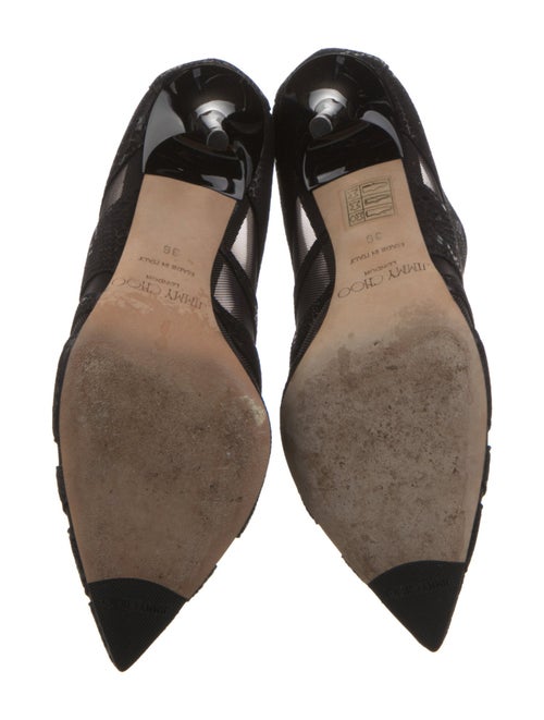 Jimmy Choo Suede Mesh Accents Boots