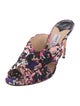 Jimmy Choo Satin Floral Print Slides