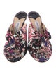 Jimmy Choo Satin Floral Print Slides