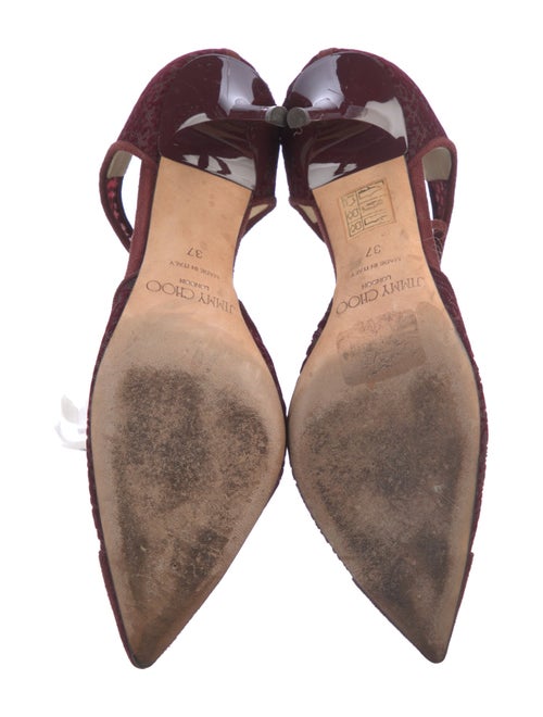 Jimmy Choo Velvet Mesh Accents D'Orsay Pumps