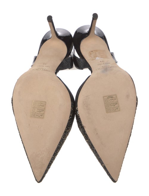 Jimmy Choo Patent Leather Sequin Embellishments Slingback Pumps