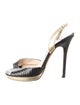 Jimmy Choo GG Embossed Snakeskin Slingback Pumps