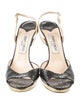 Jimmy Choo GG Embossed Snakeskin Slingback Pumps