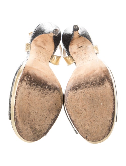 Jimmy Choo GG Embossed Snakeskin Slingback Pumps