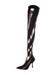 Jimmy Choo Canvas Graphic Print Sock Boots