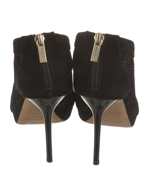 Jimmy Choo Suede Mesh Accents Sandals