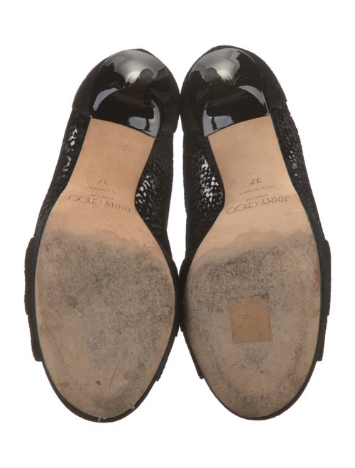 Jimmy Choo Suede Mesh Accents Sandals