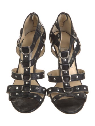 Jimmy Choo Leather Studded Accents Gladiator Sandals