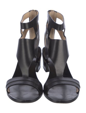 Jimmy Choo Leather Chain-Link Accents Gladiator Sandals