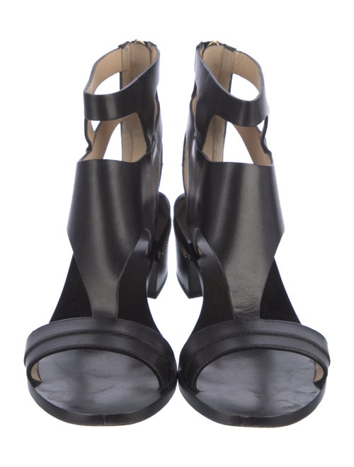 Jimmy Choo Leather Chain-Link Accents Gladiator Sandals