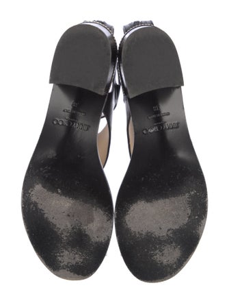 Jimmy Choo Leather Chain-Link Accents Gladiator Sandals