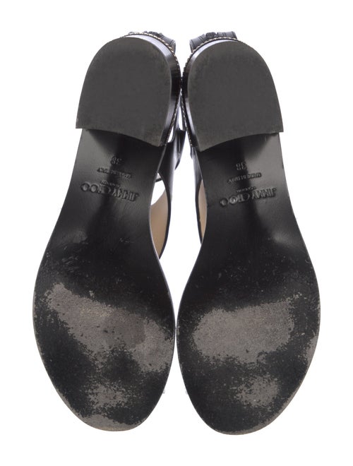 Jimmy Choo Leather Chain-Link Accents Gladiator Sandals