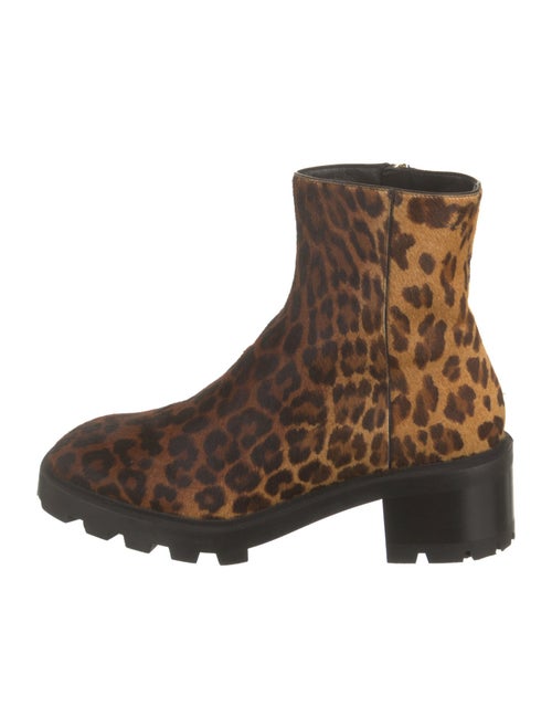 Jimmy Choo Ponyhair Animal Print Combat Boots