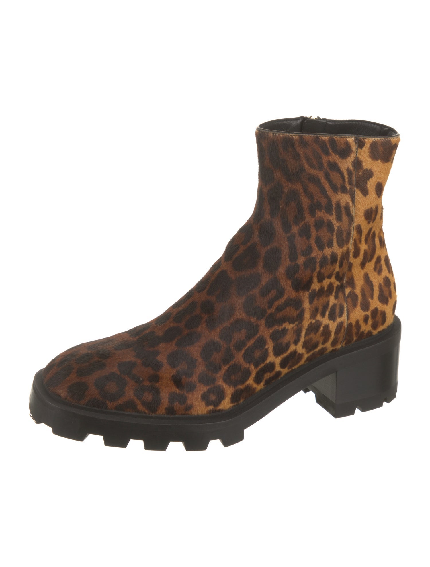 Jimmy Choo Ponyhair Animal Print Combat Boots