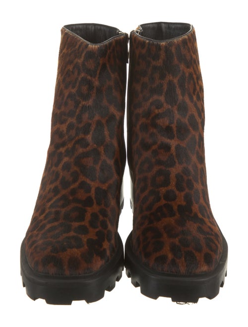 Jimmy Choo Ponyhair Animal Print Combat Boots
