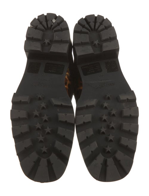 Jimmy Choo Ponyhair Animal Print Combat Boots