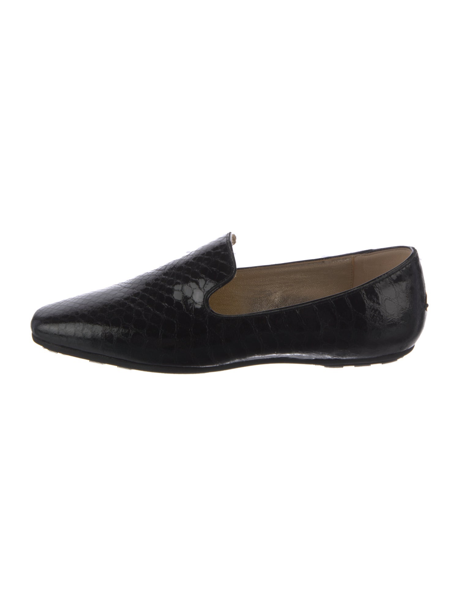 Jimmy Choo Embossed Leather Loafers