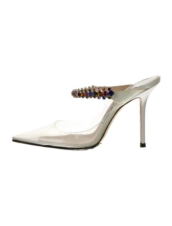 Jimmy Choo PVC Crystal Embellishments Mules