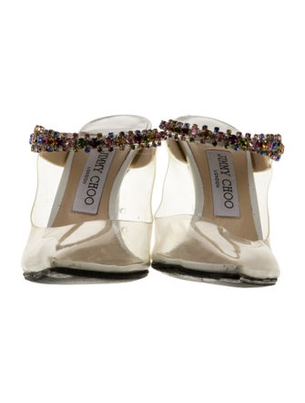 Jimmy Choo PVC Crystal Embellishments Mules