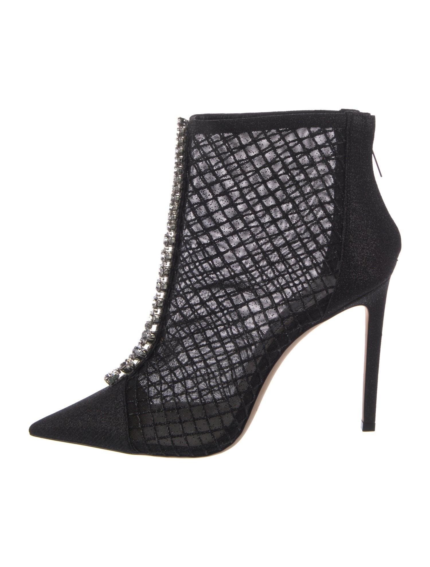 Jimmy Choo Mesh Glitter Accents Boots