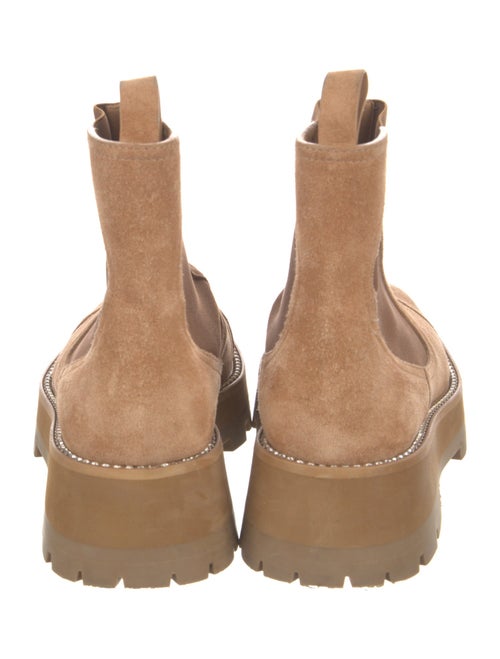 Jimmy Choo Suede Crystal Embellishments Chelsea Boots