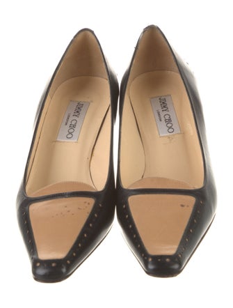 Jimmy Choo Leather Lasercut Accents Pumps