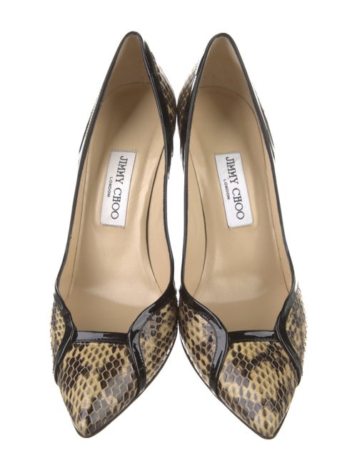 Jimmy Choo Snakeskin Animal Print D'Orsay Pumps