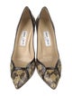 Jimmy Choo Snakeskin Animal Print D'Orsay Pumps