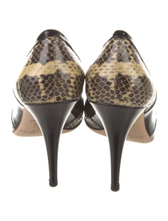 Jimmy Choo Snakeskin Animal Print D'Orsay Pumps