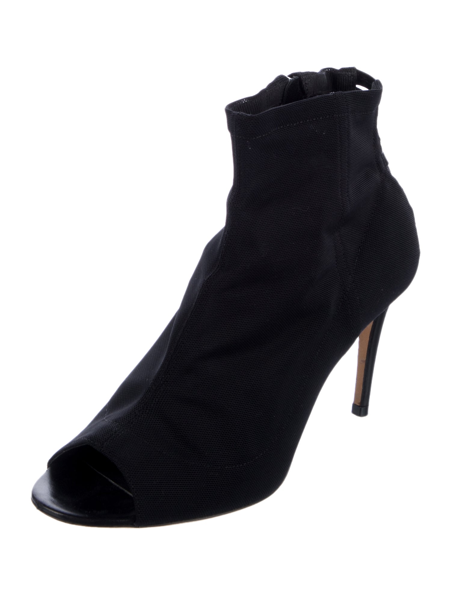 Jimmy Choo Mesh Leather Trim Embellishment Boots