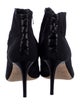 Jimmy Choo Mesh Leather Trim Embellishment Boots