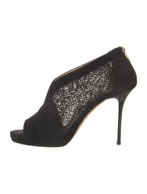 Jimmy Choo Suede Mesh Accents D'Orsay Pumps