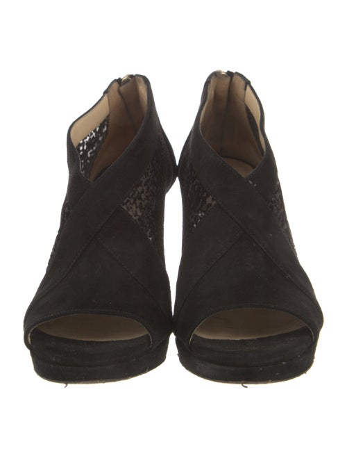 Jimmy Choo Suede Mesh Accents D'Orsay Pumps