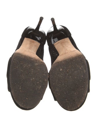 Jimmy Choo Suede Mesh Accents D'Orsay Pumps