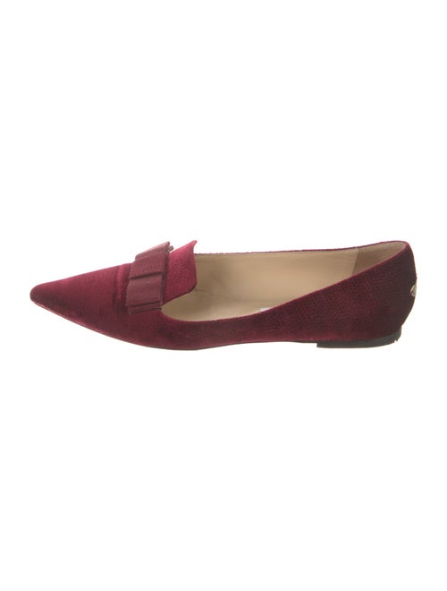 Jimmy Choo Velvet Grosgrain Trim Loafers
