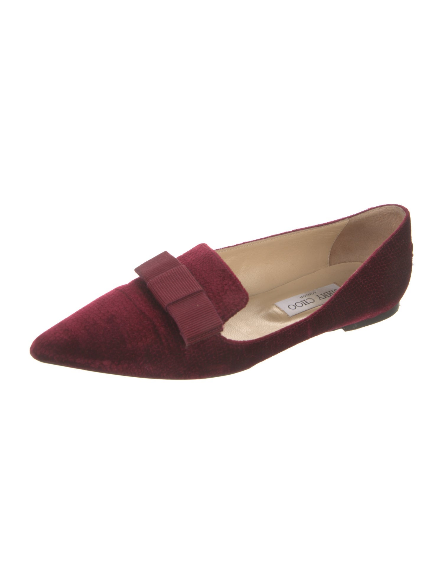 Jimmy Choo Velvet Grosgrain Trim Loafers