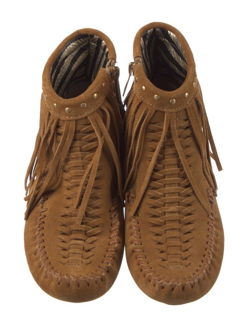 Jimmy Choo Suede Studded Accents Lace-Up Boots